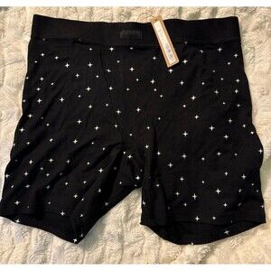 SKIMS Kim Kardashian black Onyx Sparkle Print lounge boxer short
